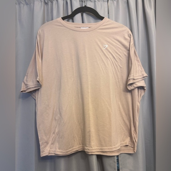 GYMSHARK cropped loose BEIGE, size oversized small - Picture 1 of 6